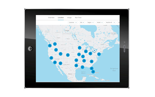 用于跟踪地板清洁机器的机器设备群管理软件门户